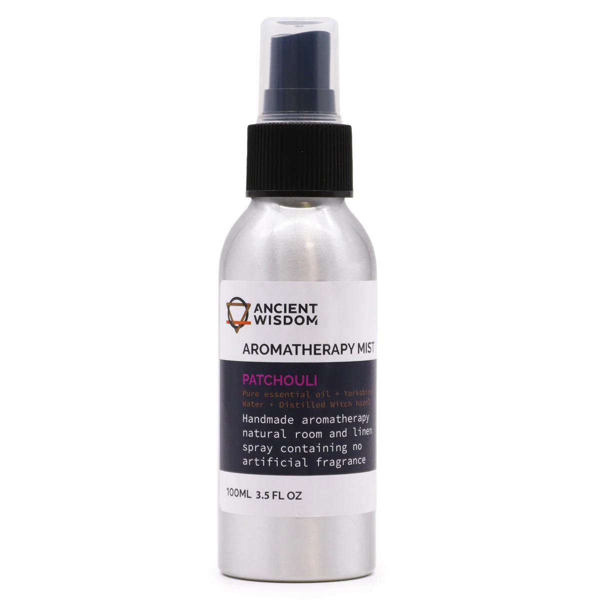 100ml bottle of essential oil mist in patchouli