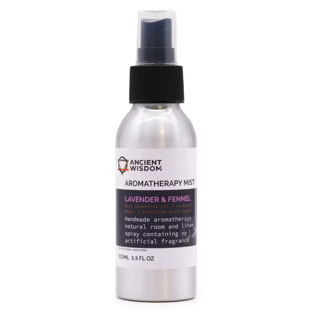 100ml bottle of fennel oil spray featuring a lavender and fennel label.