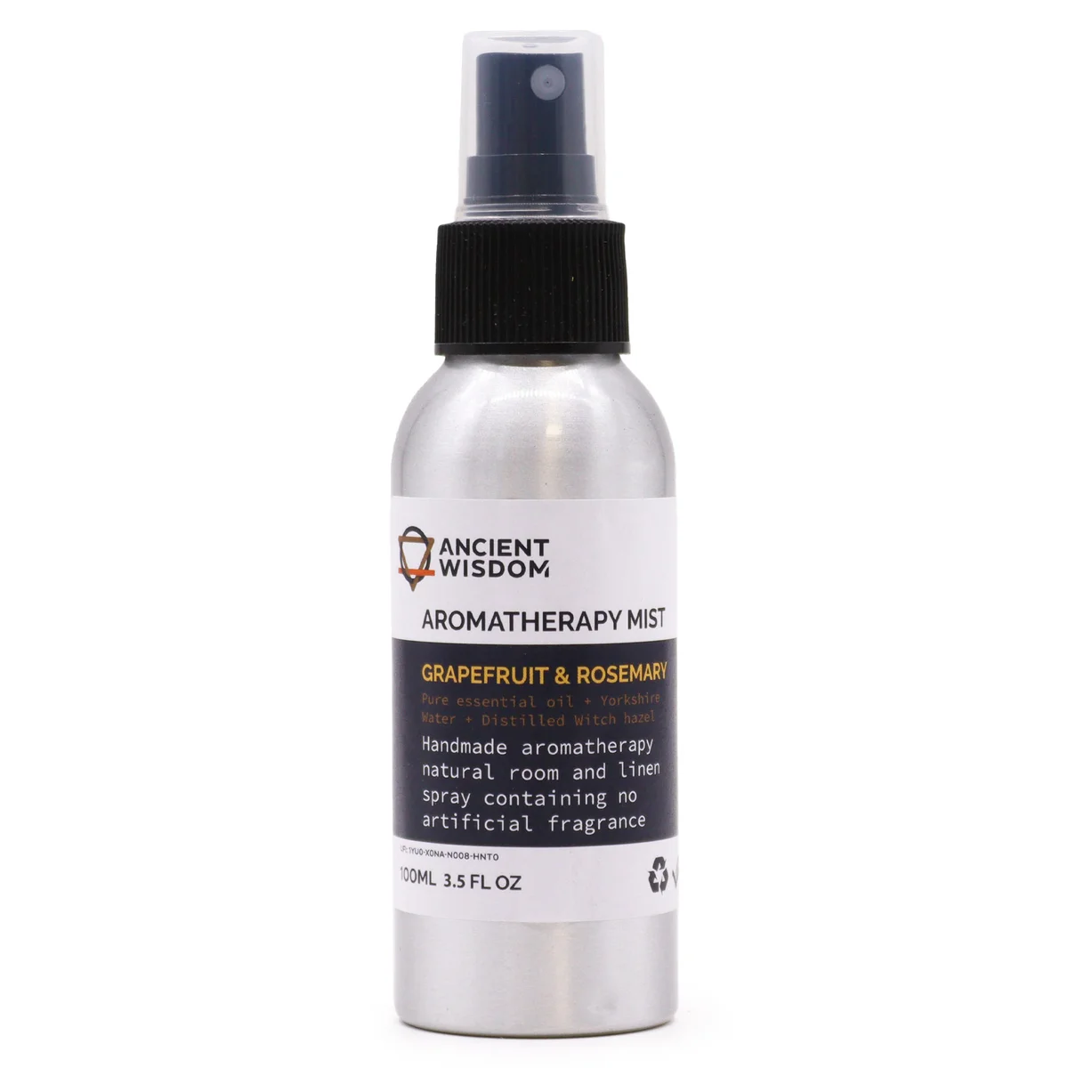 100ml bottle of grapefruit essential oil mist with rosemary fragrance