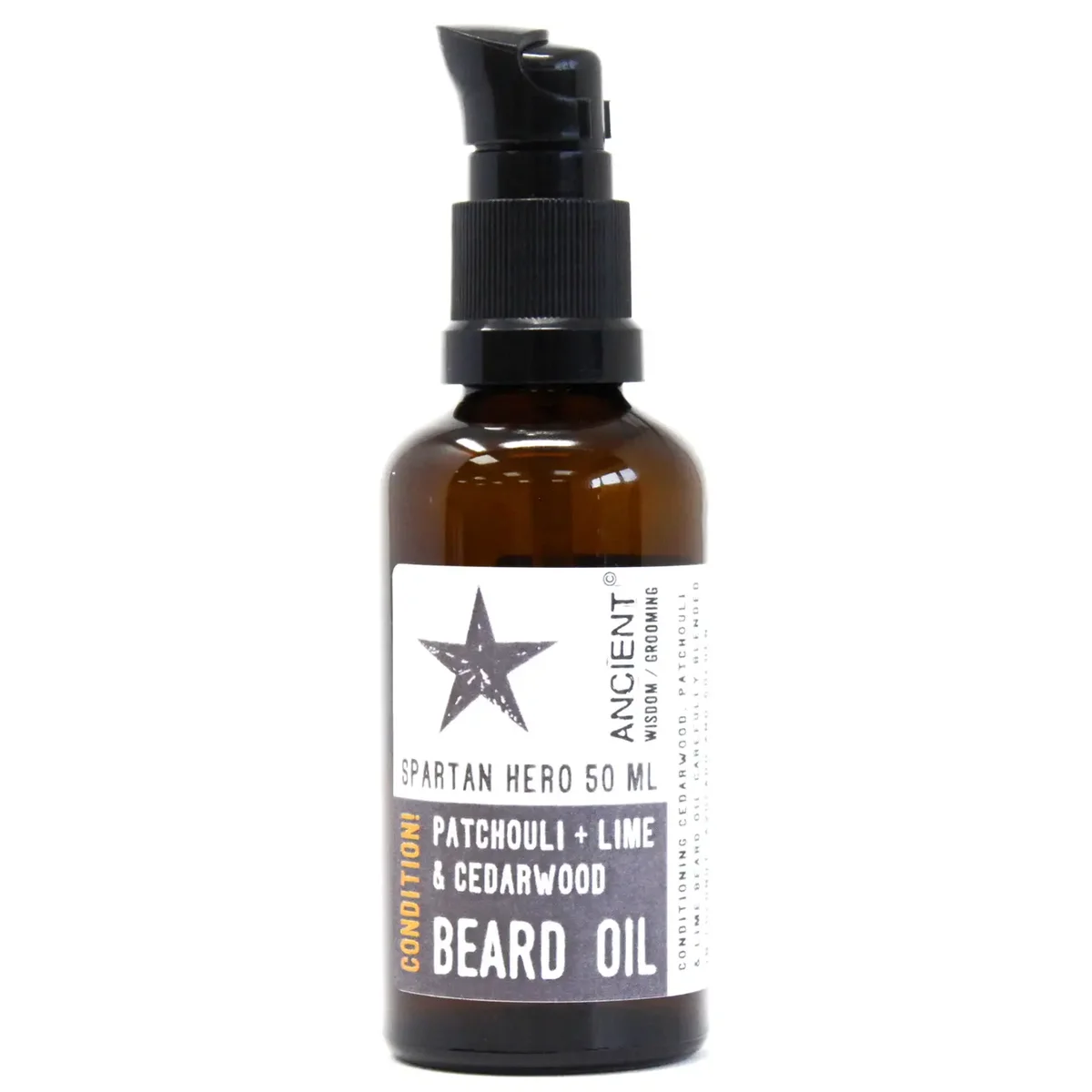 50ml bottle of Spartan Hero men’s beard oil