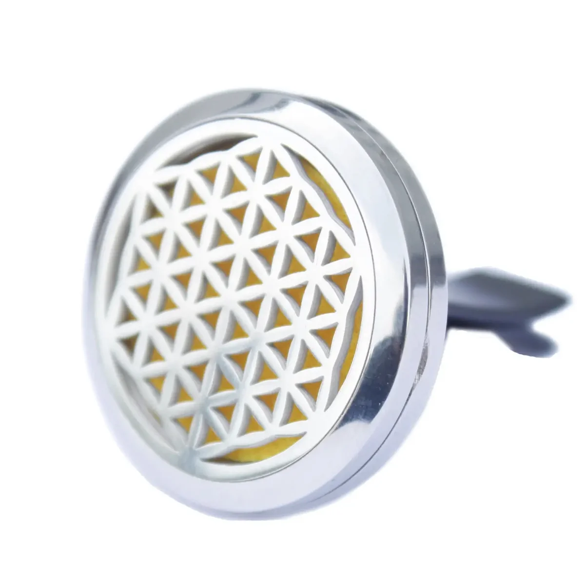 Small 30mm flower of life car diffuser, designed for car interiors.