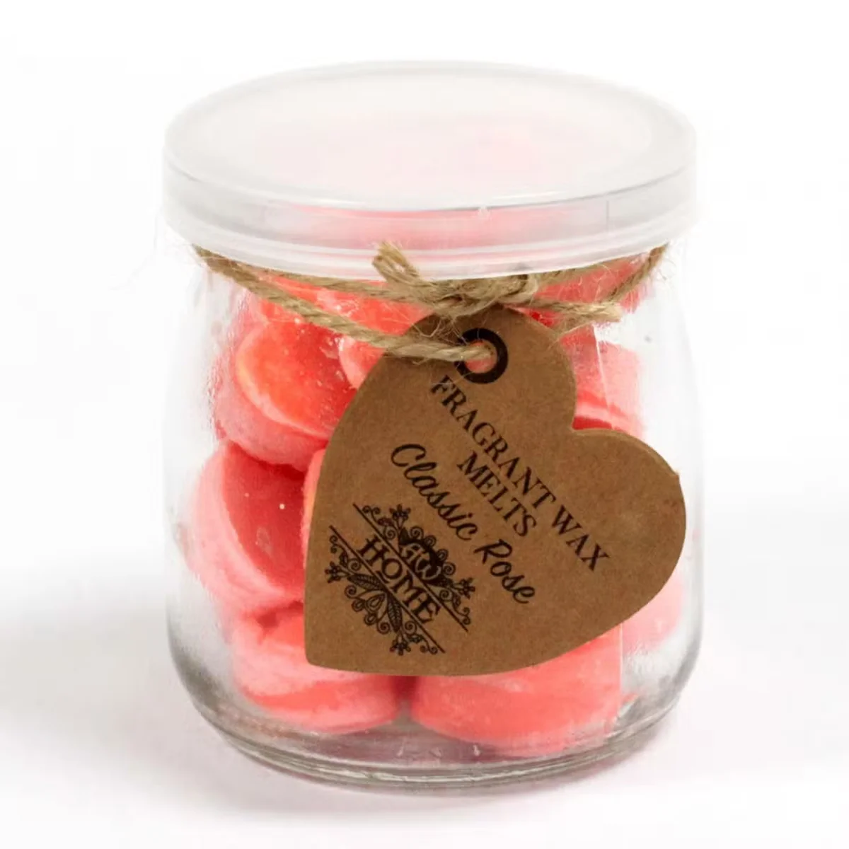 A soy wax scent jar featuring a classic rose fragrance.