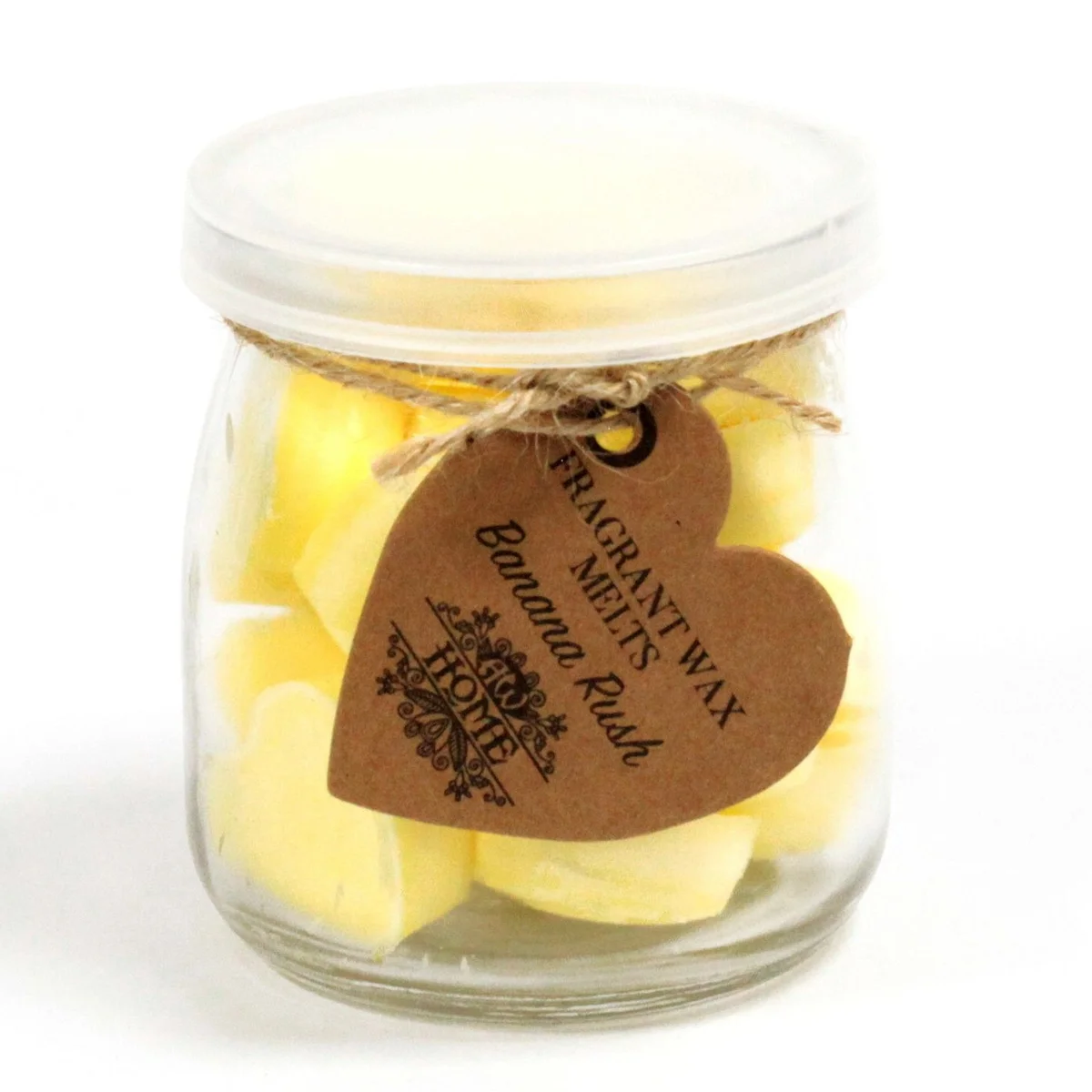 Soy wax melts in a jar.