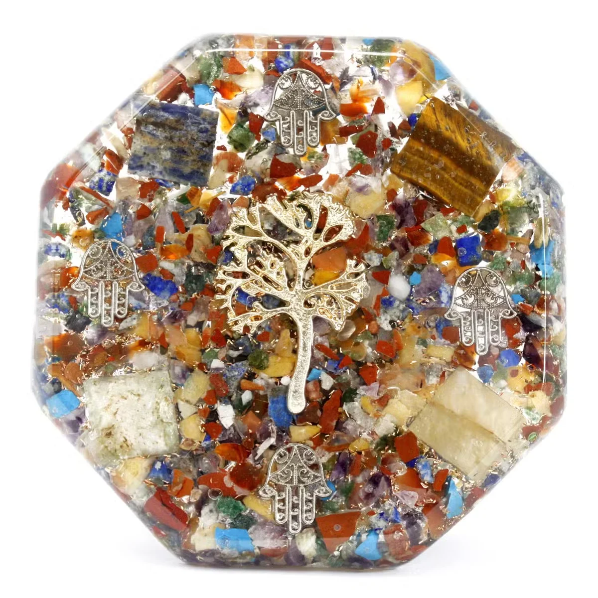 Large Tree of Life desk orgonite decor power pack