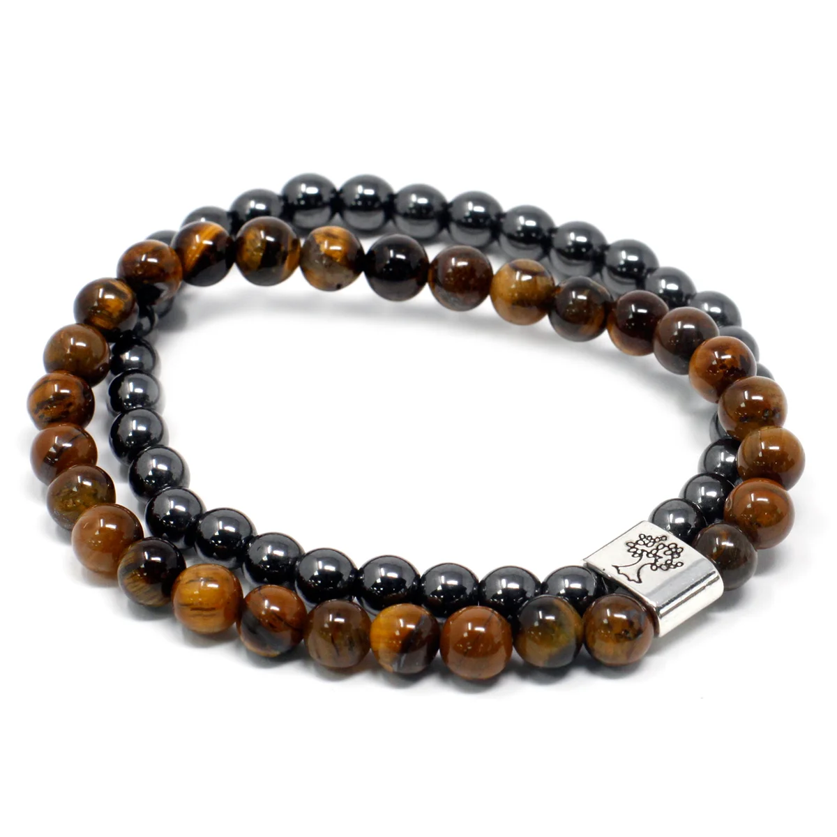 Magnetic gemstone bracelet in tiger eye, stylish chain with magnetic clasp, a piece of magnetic jewellery UK.
