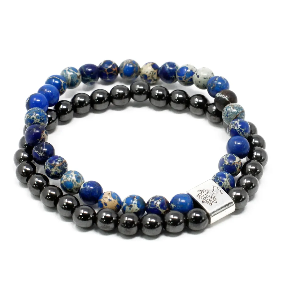 Sodalite bracelet featuring magnetic gemstones