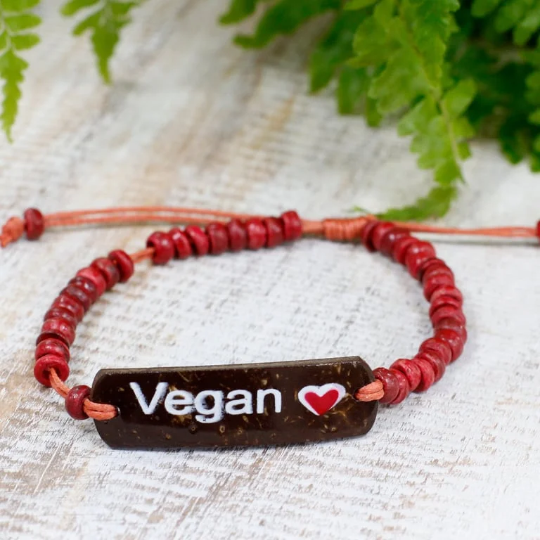 Vegan slogan bracelet from the Coco Slogan Bracelets collection.