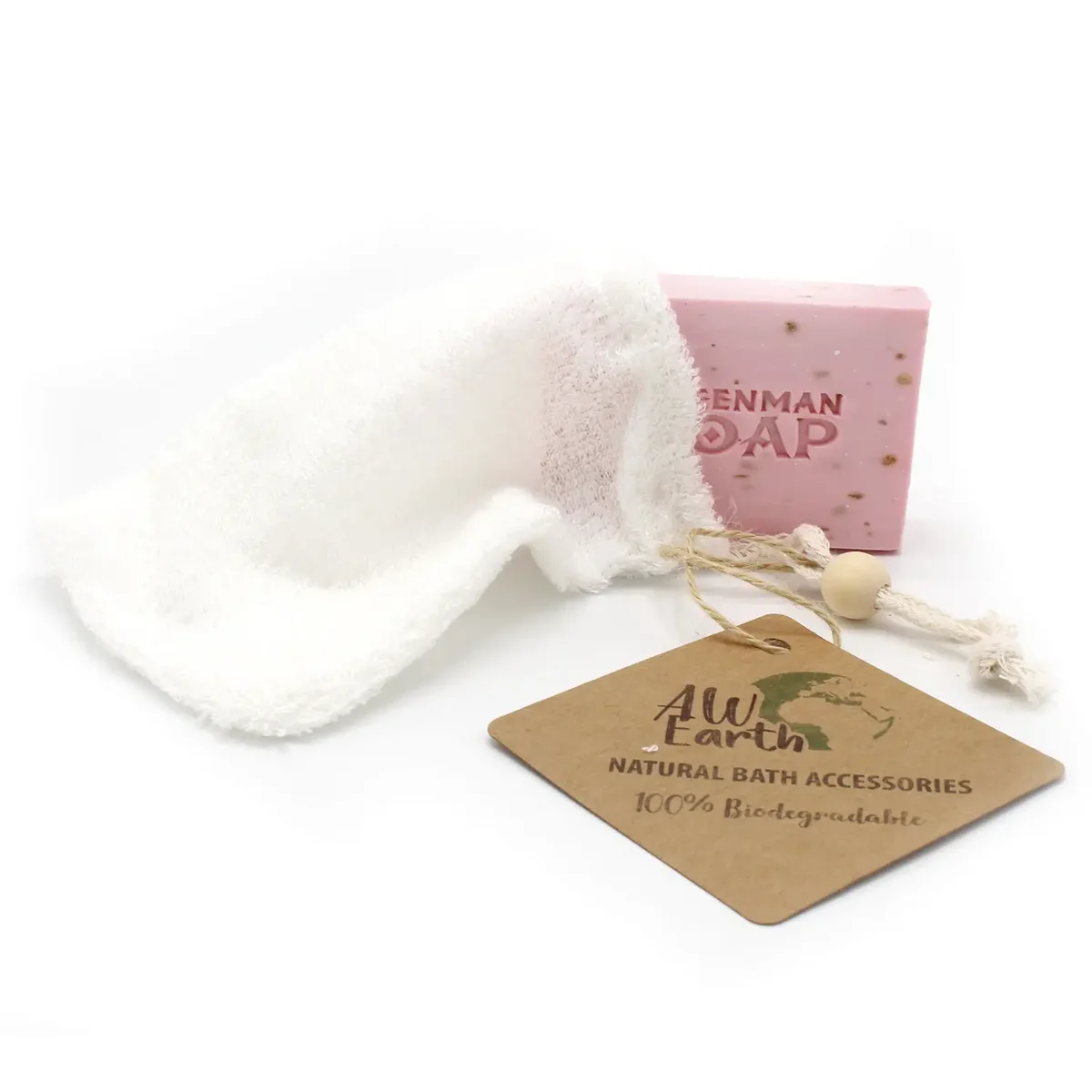 Bamboo soap bag bamboo holding natural soap strips
