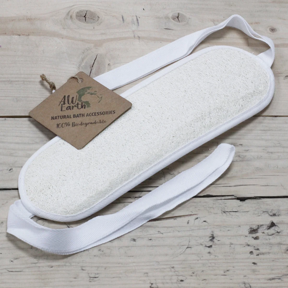 Natural body scrub loofah for back cleansing.