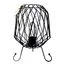 Iron mesh industrial bulb lamp with cable and visible bulb, showcasing a robust factory style.