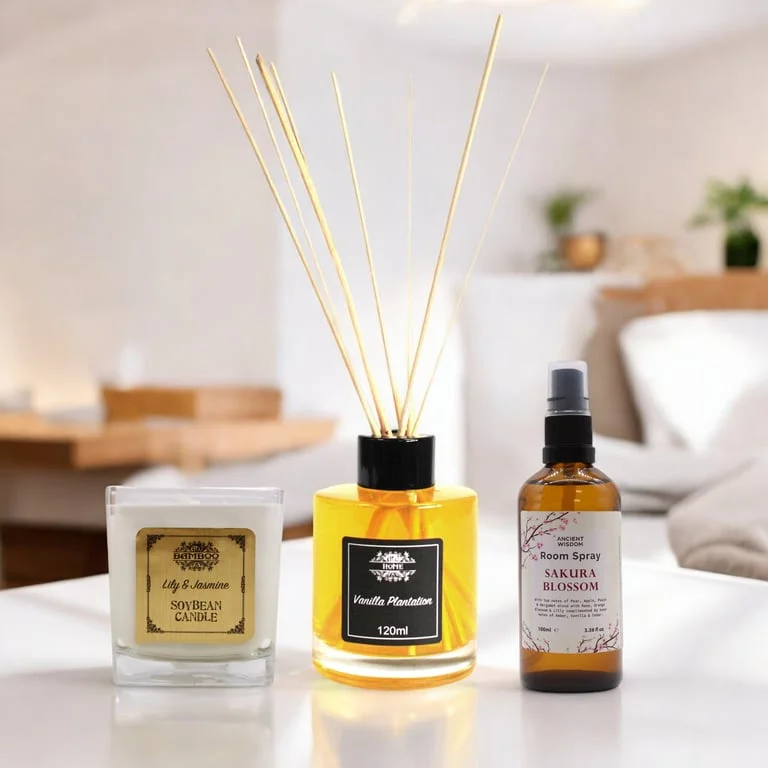 Scented home bundle featuring a set of scented home products