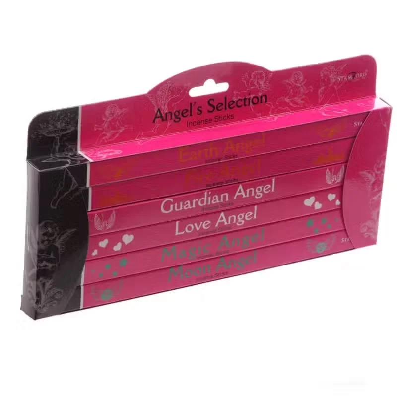 Stamford Angel incense gift set featuring fragrant incense sticks arranged on a wooden box