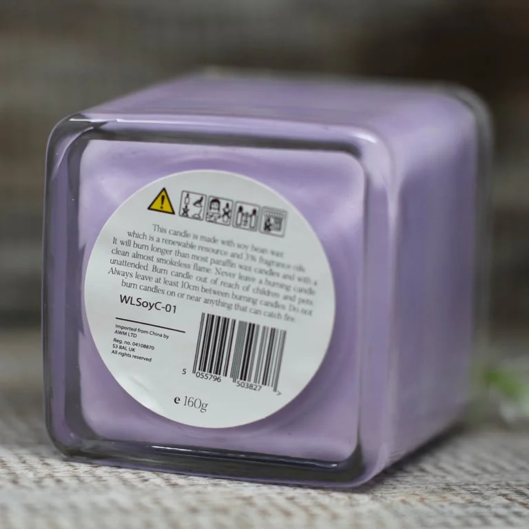 White label soy wax jar candle scented with Fig & Cassis.