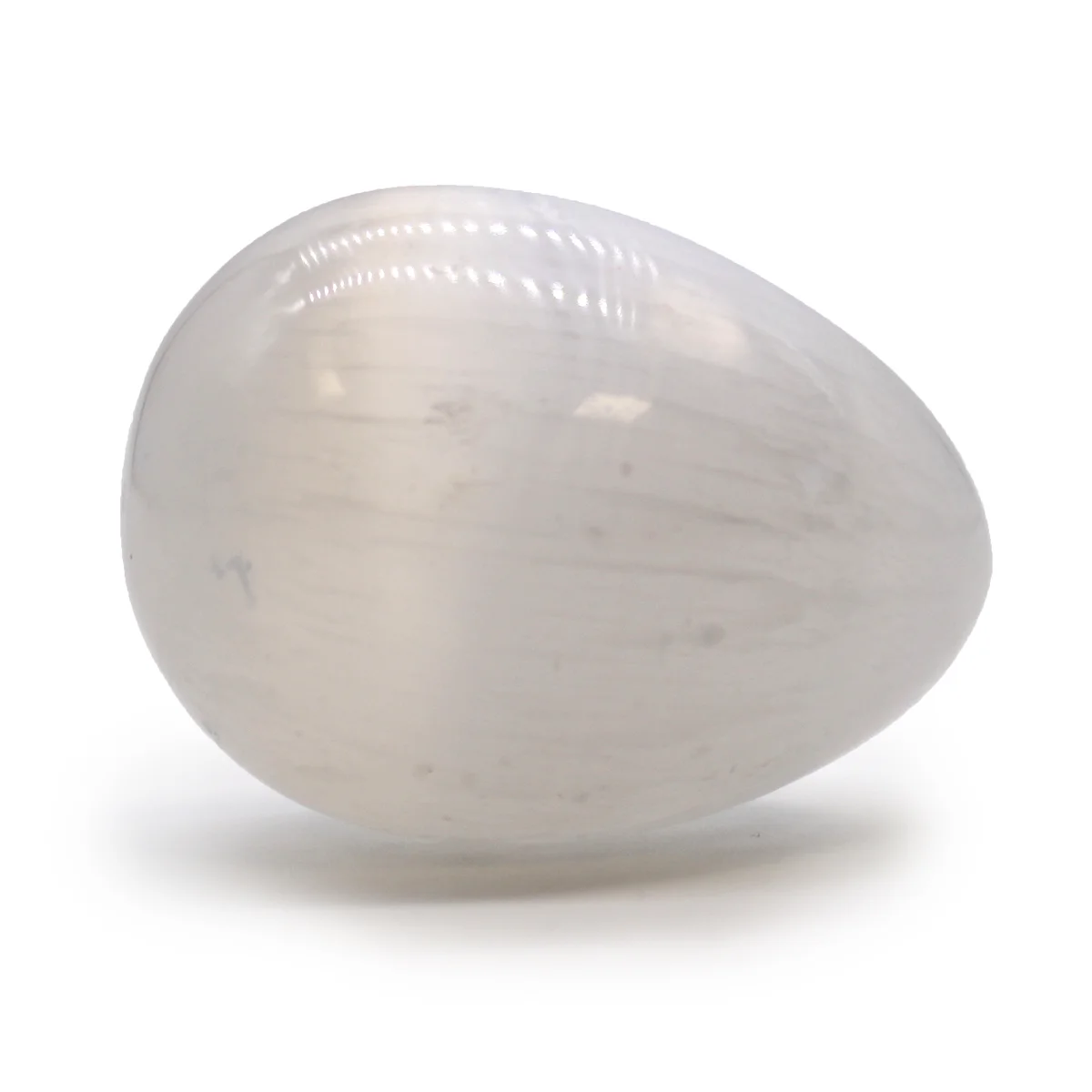 Decorative crystal egg, 5-6 cm, selenite, translucent white