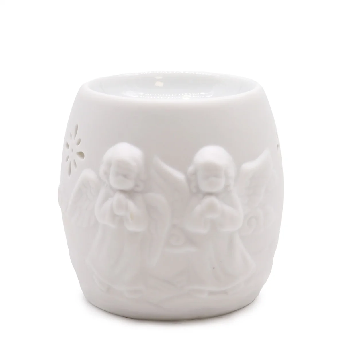 Cherubs oil burner with assorted design, depicting multiple cherub shapes.