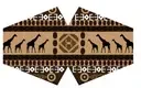 Reusable fashion mask featuring African tribal pattern in vibrant colours