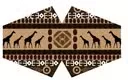 Patterned face mask with African tribal design.