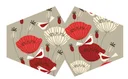 Reusable fashion face mask with oriental poppies pattern for adults