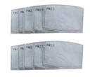 PM2.5 mask filter insert for adult face mask, compact rectangular filter inside a clear case.