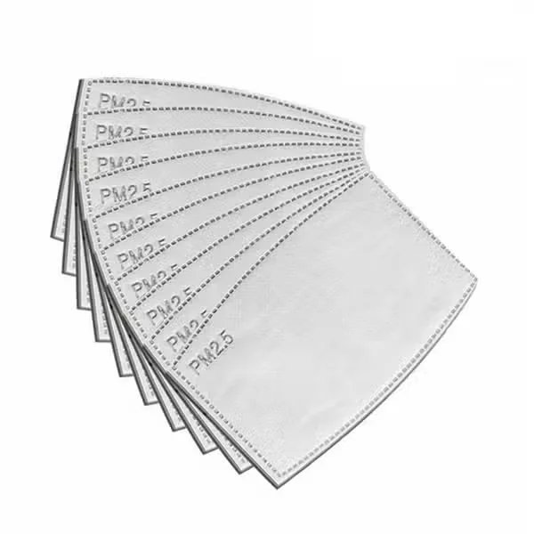 Child face mask filter insert designed for PM2.5 protection.
