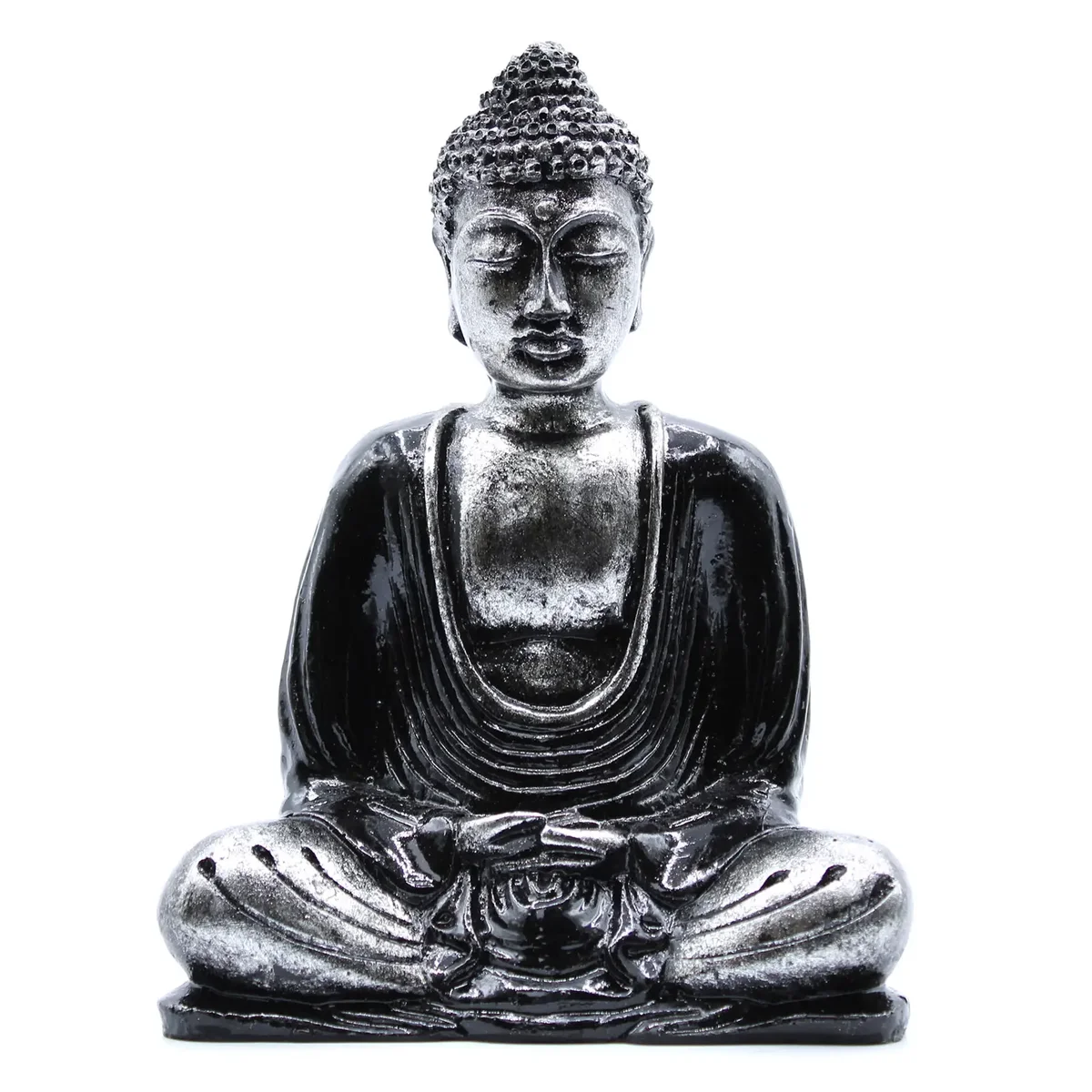 Black and grey medium buddha ornament