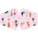 Pink cats face mask, adult reusable fashion face covering.
