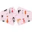 Stylish face mask featuring pink cat pattern, reusable face covering for adults.