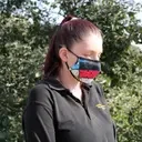 Fashion face mask adult featuring graffiti art, reusable