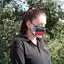 Adult reusable mask with vibrant graffiti art design.