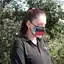 Reusable fashion face covering with graffiti art print, adult size, stylish mask.