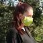 Reusable face mask with pet foot pattern, adult size, stylish washable fabric
