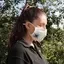 Reusable fashion face mask adult featuring nautical compass design