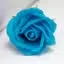 Craft soap flowers, medium rose design in royal blue.