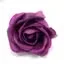 Craft soap flowers in a medium rose shape, deep violet hue.