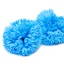 Craft soap flowers shaped as sky blue carnations.