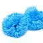 Sky blue carnation-shaped craft soap flowers displayed on a white background.