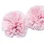 Pink carnation-shaped artificial soap flowers displayed on a plain background
