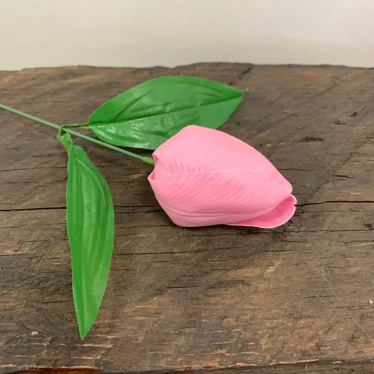 Pink medium soap flower tulip, handcrafted soap petals.