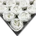 Extremely large white peony craft soap flower, detailed foam petals and root, smooth surface