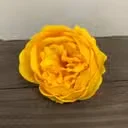 Yellow peony‑shaped decorative soap flower crafted from soap, bright yellow color.