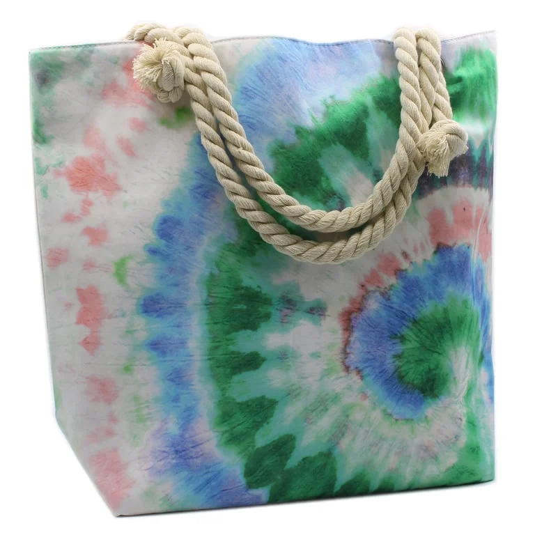 Psychedelic splash bag featuring vibrant nature motif pattern