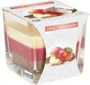 Rainbow‑coloured jar apple and cinnamon scented candle