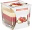 Rainbow coloured candle with apple and cinnamon scent in a glass jar, perfect fragrant candle gift