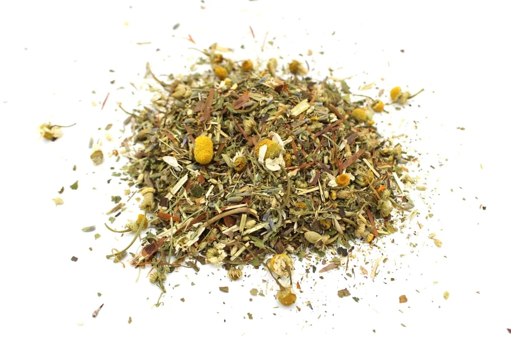 Meditation tea 50g sachet with Mindfulness Meditation label on the packaging.