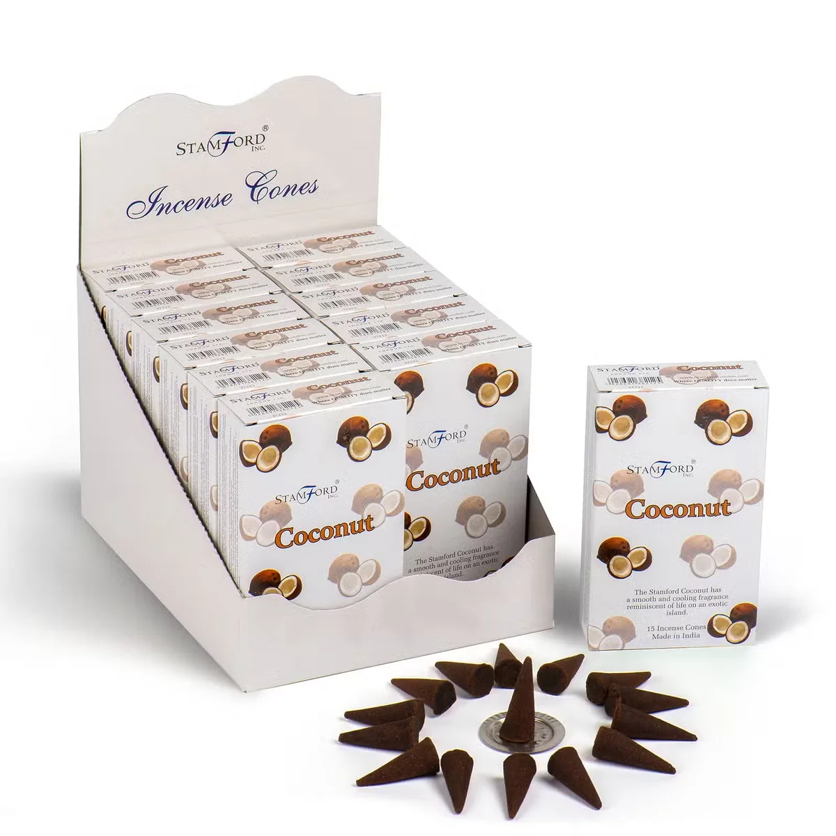 Coconut cones displayed in a neat arrangement, perfect coconut dessert eaten straight from the cone