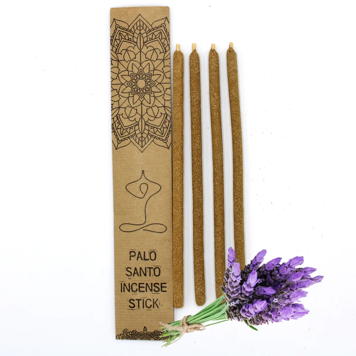 Large Palo Santo incense sticks with lavender scent displayed against a plain background for relaxation and aromatherapy