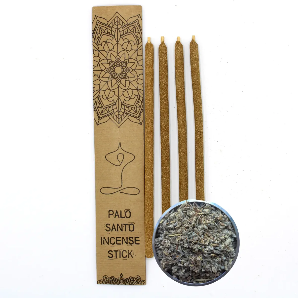 Bundle of large Palo Santo incense sticks by Wiracoa on a white background