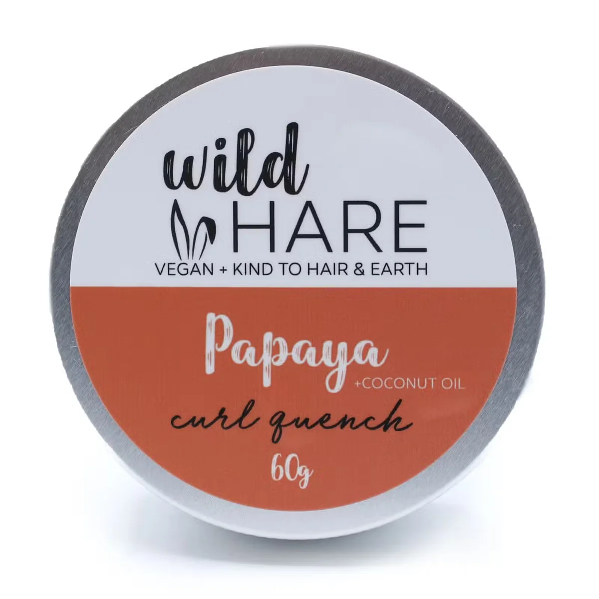 Wild Hare solid shampoo bar in pappaya scent, 60g, eco friendly shampoo with simple packaging on white background