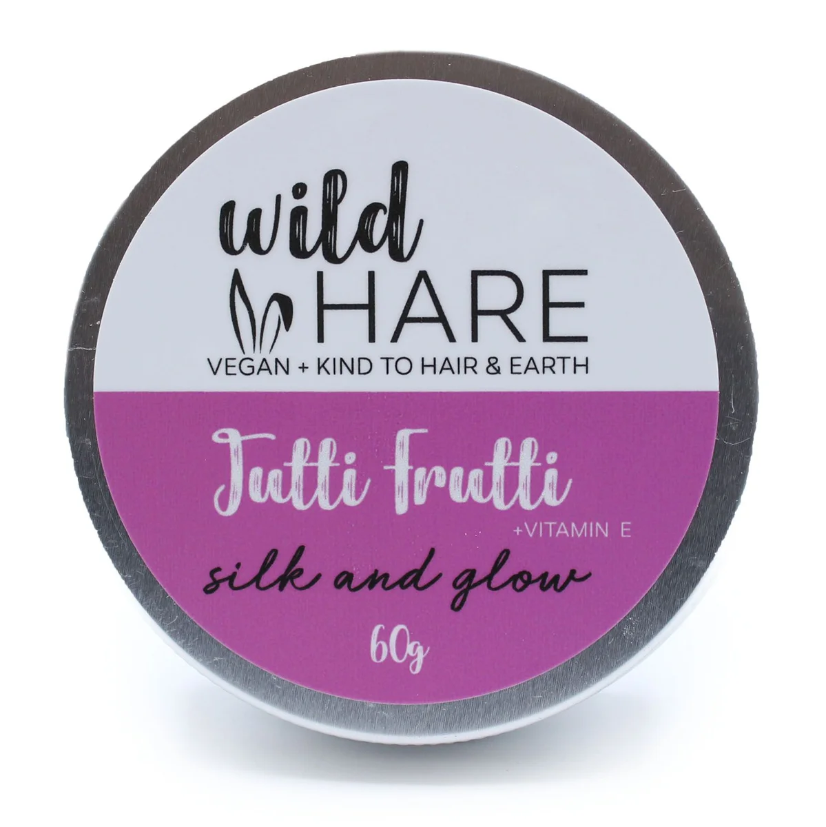 Wild Hare Tutti Frutti solid shampoo bar 60g in bright colorful packaging on white background