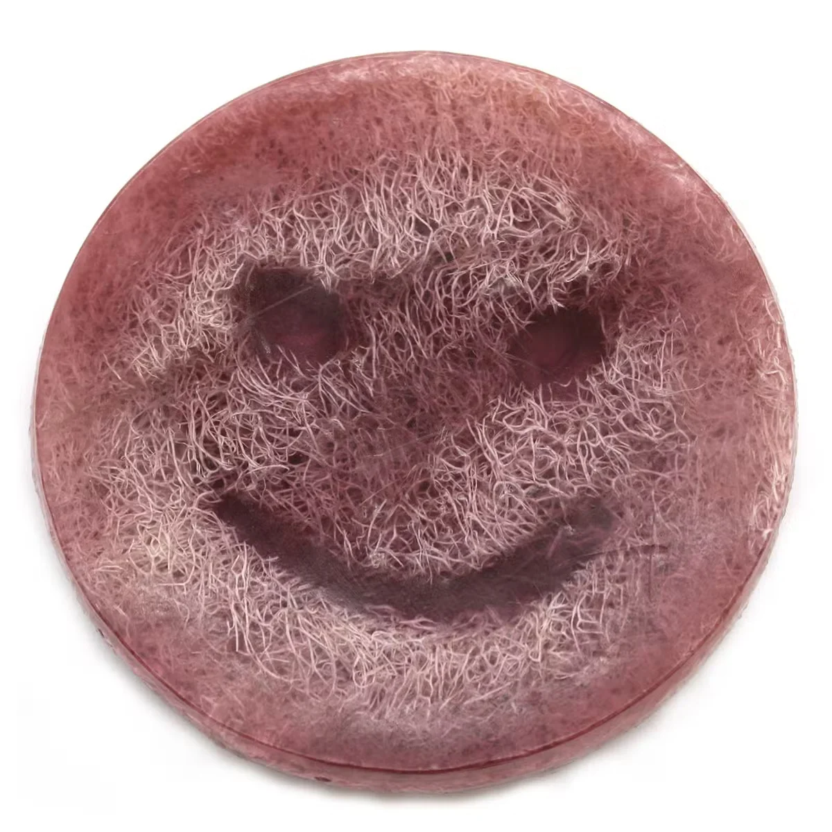 Purple Grape Happy Scrub exfoliating soap bar with textured surface for gentle skin cleansing and exfoliation